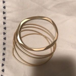 Gold loft bangles  (5)